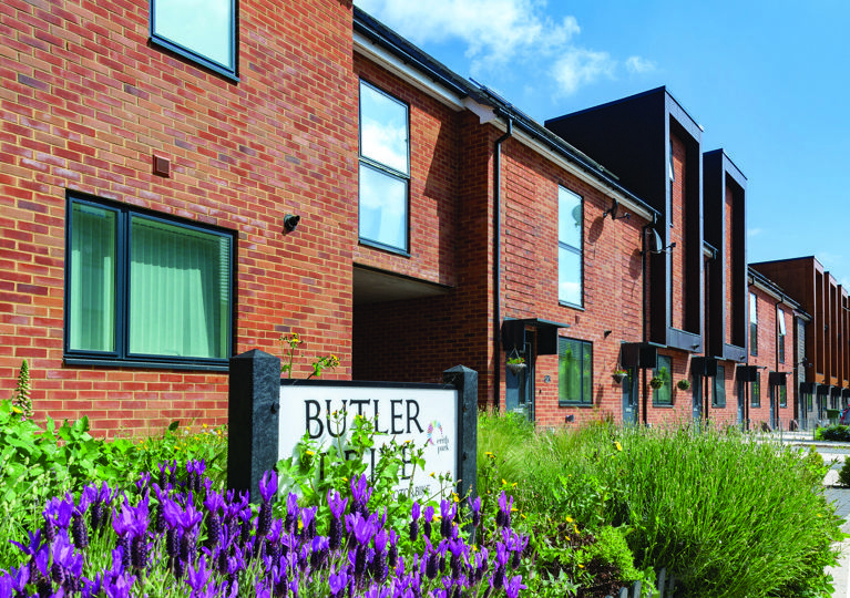 image of brick houses